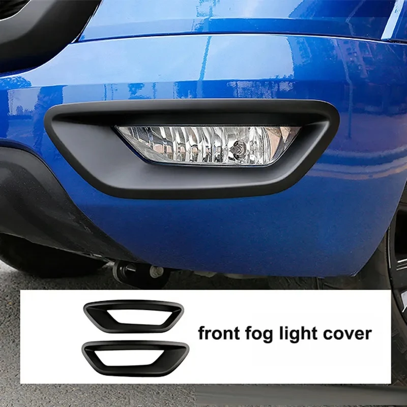 2 PCS Car Styling Front Fog Light Cover Frame Rear Light Cover Black Decoration Accessories For Great Wall Cannon GWM Poer Ute