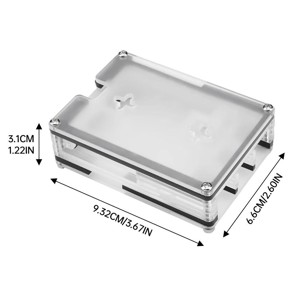 Carcasa protectora transparente de acrílico de 9 capas, carcasa transparente adecuada para Raspberry Pi 5