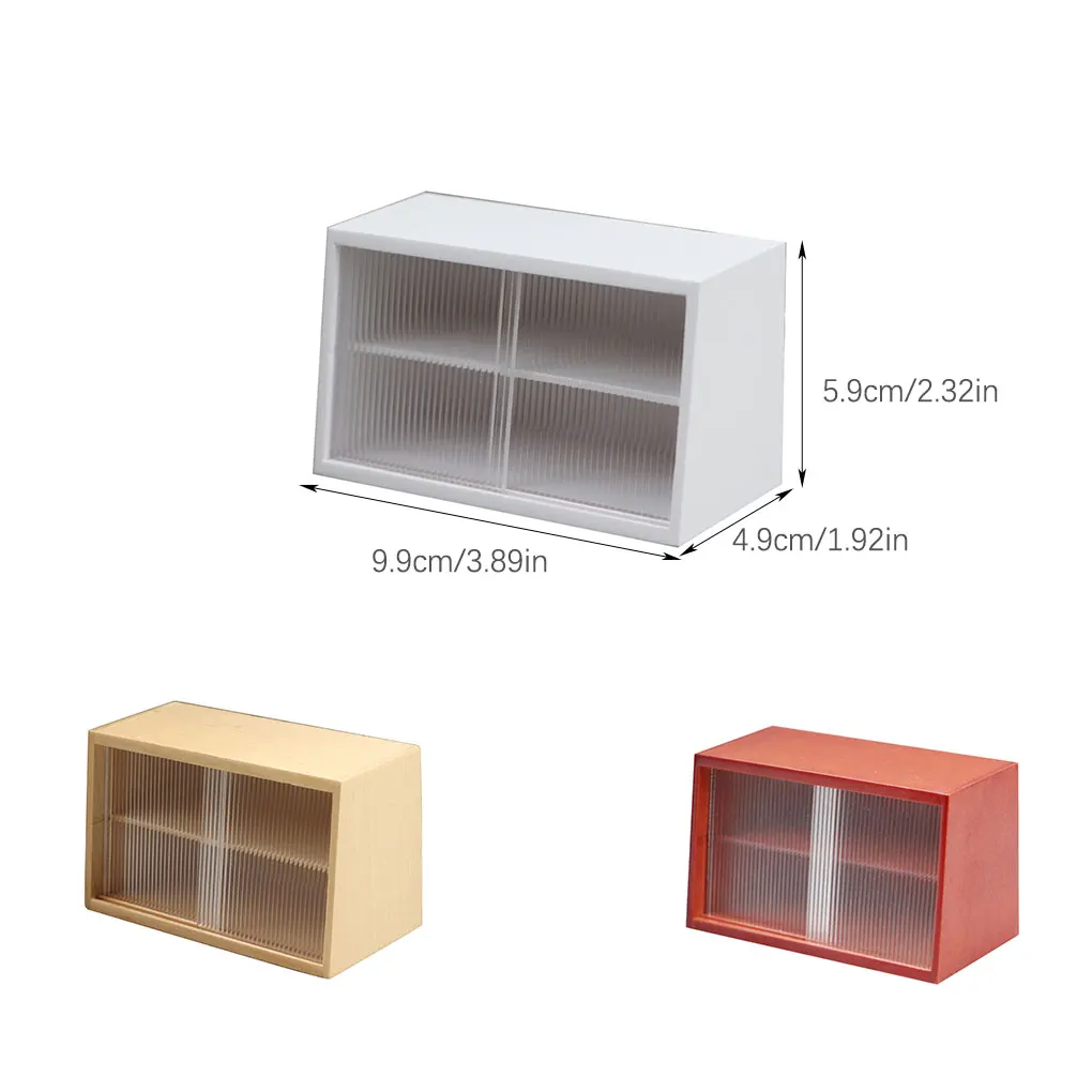 1/12 خزانة كعك بيت الدمى محاكاة أثاث خشبي نموذج خزانة صغيرة لتقوم بها بنفسك عرض الدمى لمركز مقهى المطبخ #6