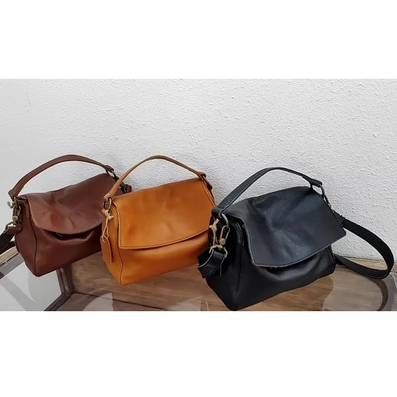 Imagem -06 - Mulheres de Couro Macio Portátil Crossbody Bolsas Bolsas Luxo Designer Bolsa Feminino Couro Genuíno Bolsa Ombro Bolsas Alta Qualidade