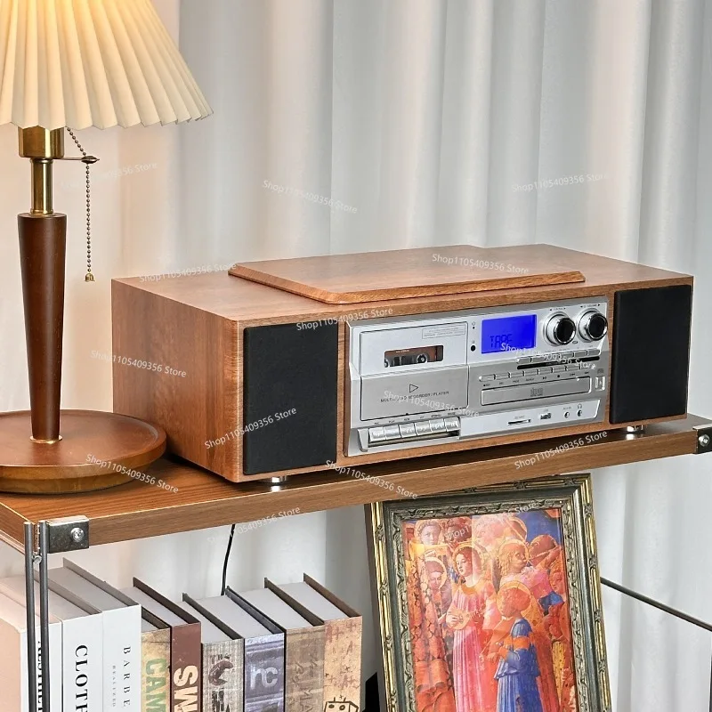 For the new CD player wooden bluetooth speaker multi-function machine HARMAN sound quality living room atmosphere ornament