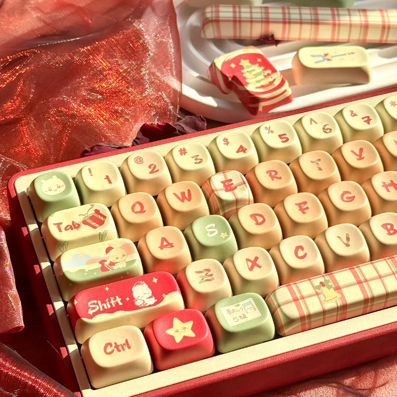 Keyboard wow keycap theme Christmas MOA height full set of five-sided sublimation process