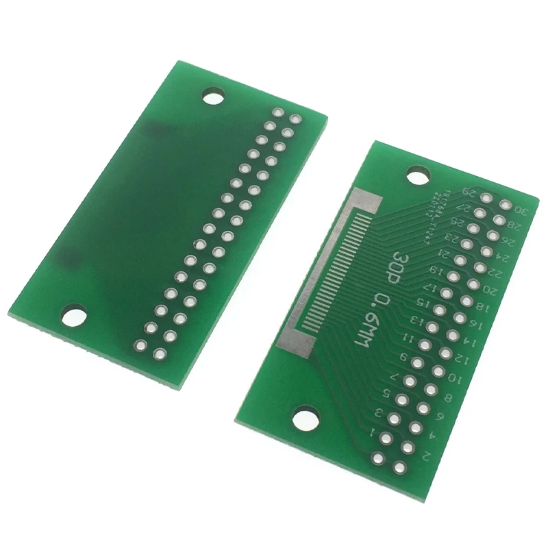 Placa de prueba FPC/FFC de 0,6 MM, placa de conversión 20P, 30P, 2,54 MM, espaciado, conmutación PCB, 1 unidad