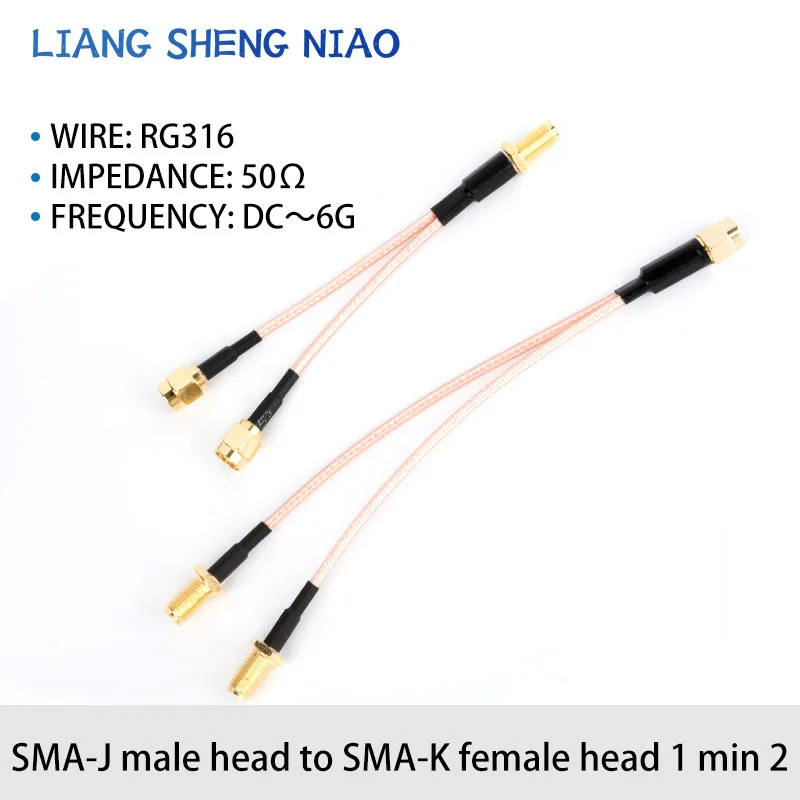 

SMA to 2X SMA Male Female Y type Splitter Combiner jumper cable pigtail RG316