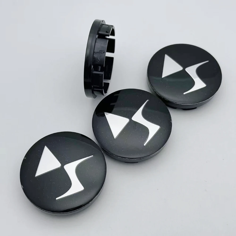 

4pcs 56MM ( 51MM I.D) DS Logo Emblem Car Wheel Center Caps Auto Hub Centre Cover Wheels Rim Hubcaps Replace Car Accessories