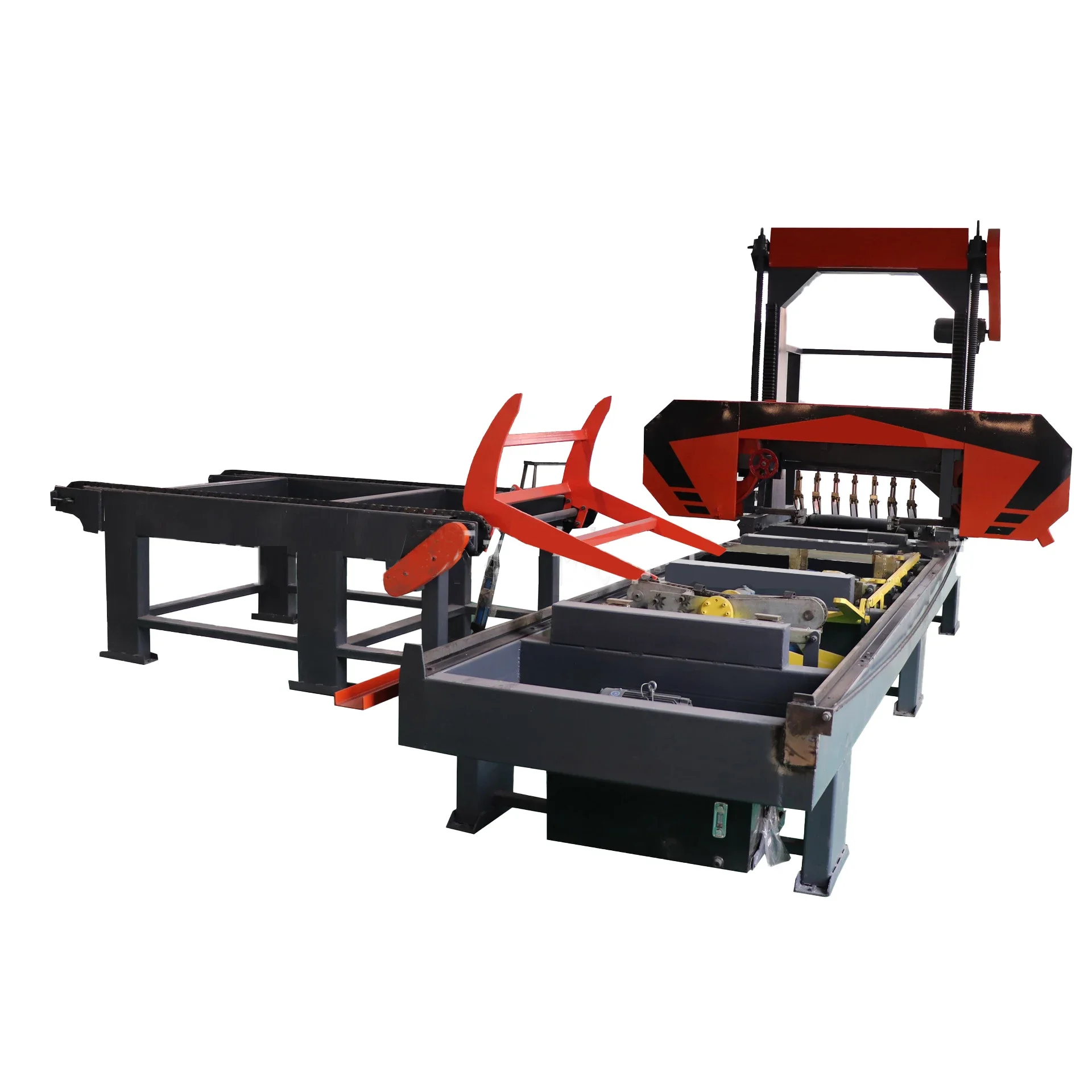 Best Selling Horizontal Portable Hydraulic Band Sawmill Wood Cutting Saw Machines for forest woodworking