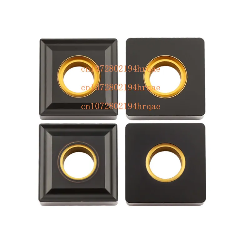 CNC Square Insert (SNMG120404/08 / SNMA) – Yellow-Coated, for Cast Iron and Steel – Center Hole Design