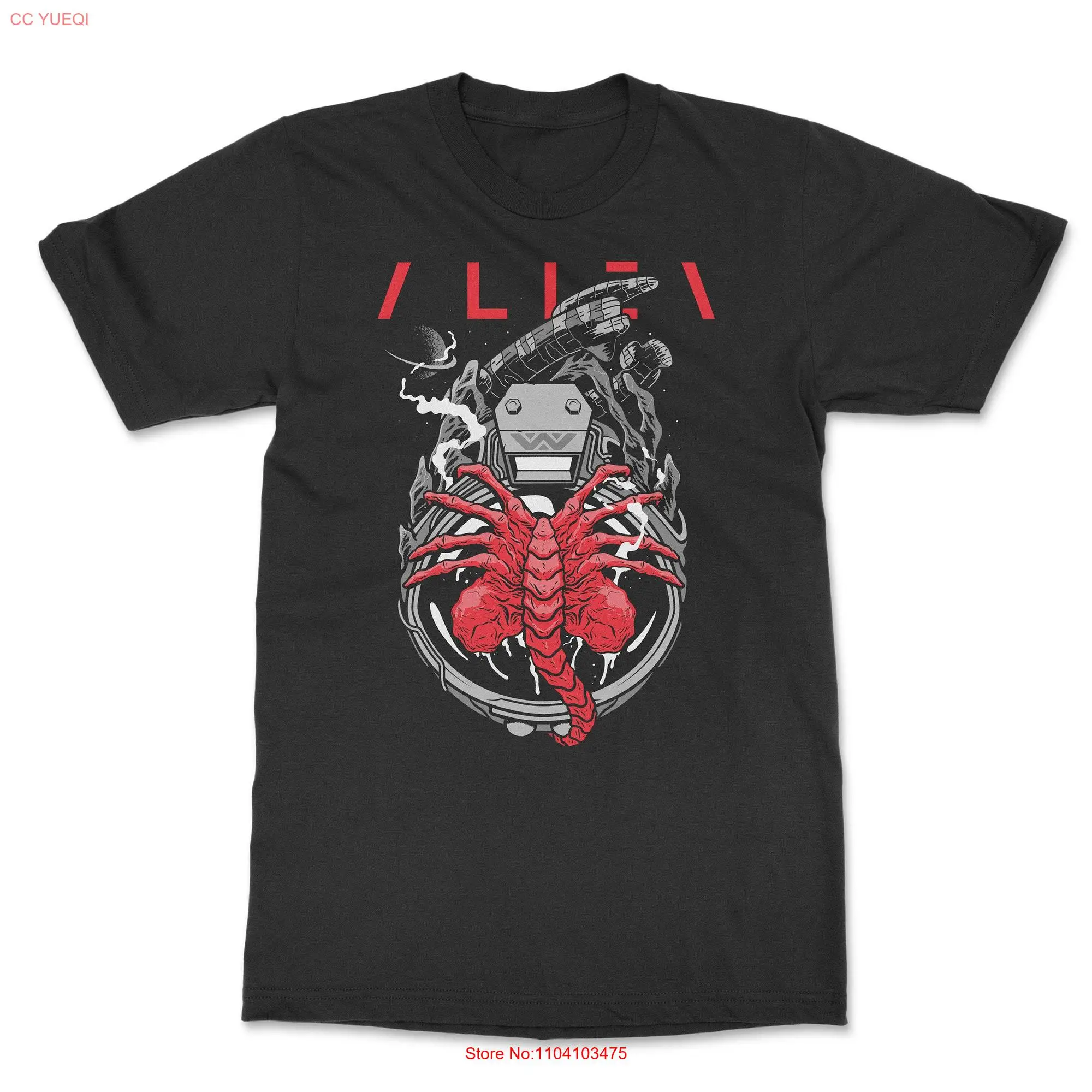 ALIEN Blood Red Beacon T Shirt   long or short sleeves