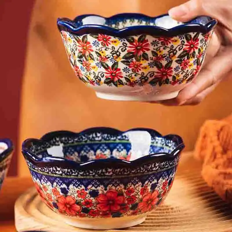 Polish Crockery Bowl 5 Inch Salad Rice Bowl New Arrival Ceramic Dinnerware