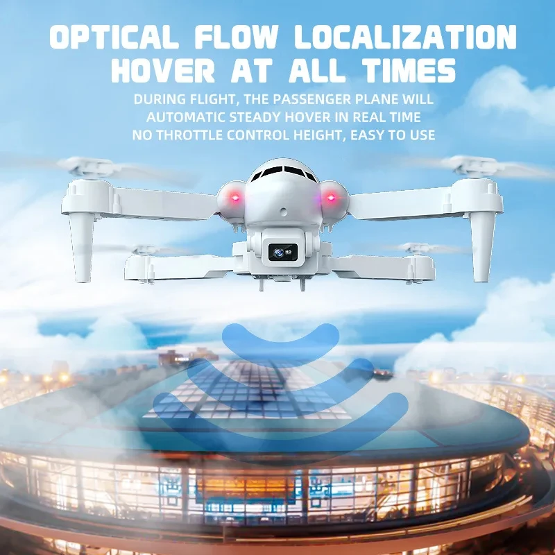 Rc Airliner Drone 8K HD Camera Optical Flow Positioning RC Foldable Quadcopter Drones Quadcopter Helicopter Gift Toys