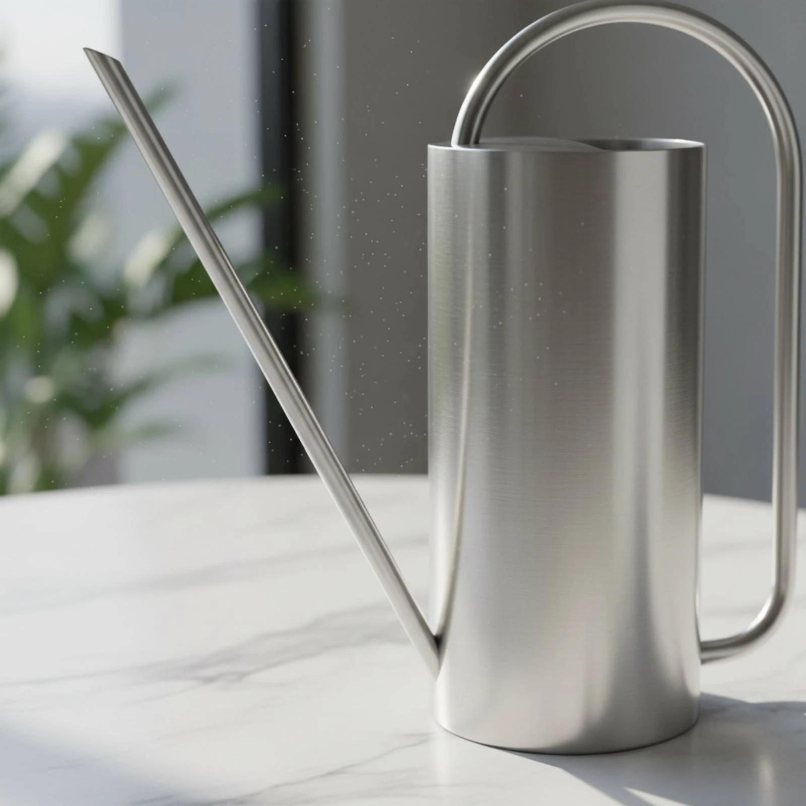 1.5L Watering Can Large Capacity Stainless Steel Watering Can Garden Supply Easy to Pour Compact Size for Gardeners