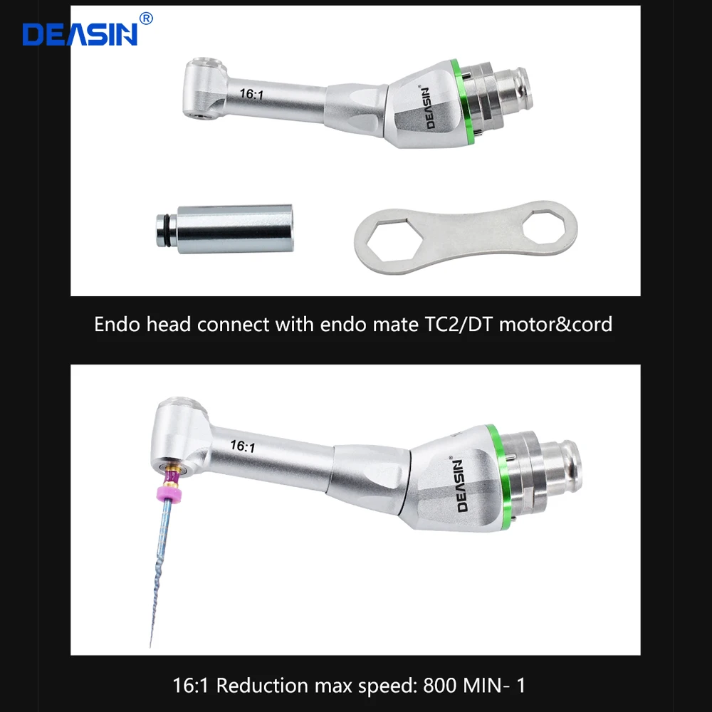 quality Dental Endodontics 16:1 Reduction Contra Angle Head for Wireless Endo Motor