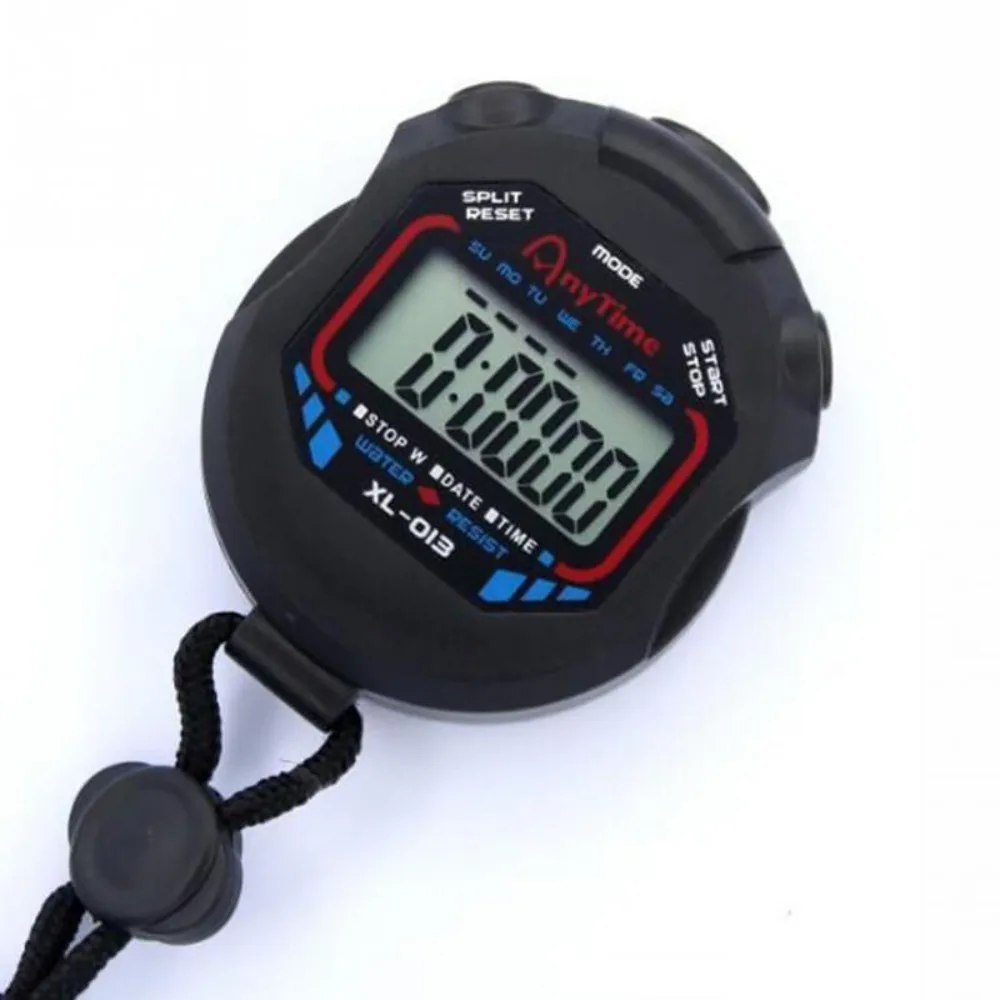 Handheld Multi-Function Digital Sports Timer LCD Classic Electronic Stopwatch With String Waterproof Sports Stop Watch