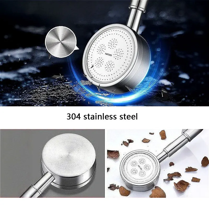 Shower Head 304 Stainless Steel Bathroom Sprayer Shower Head Bathroom Shower Set Supercharged Rainfall Showerhead High Pressure