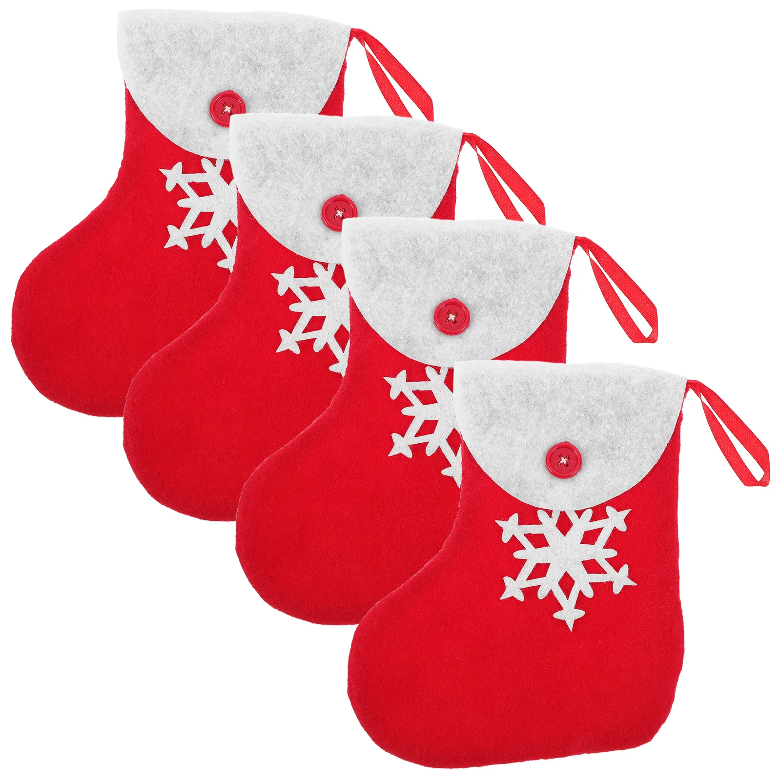 

4 Pcs Mini Sockes Silverware Holders Ornaments Bag Decoration Decorative Socks Candy