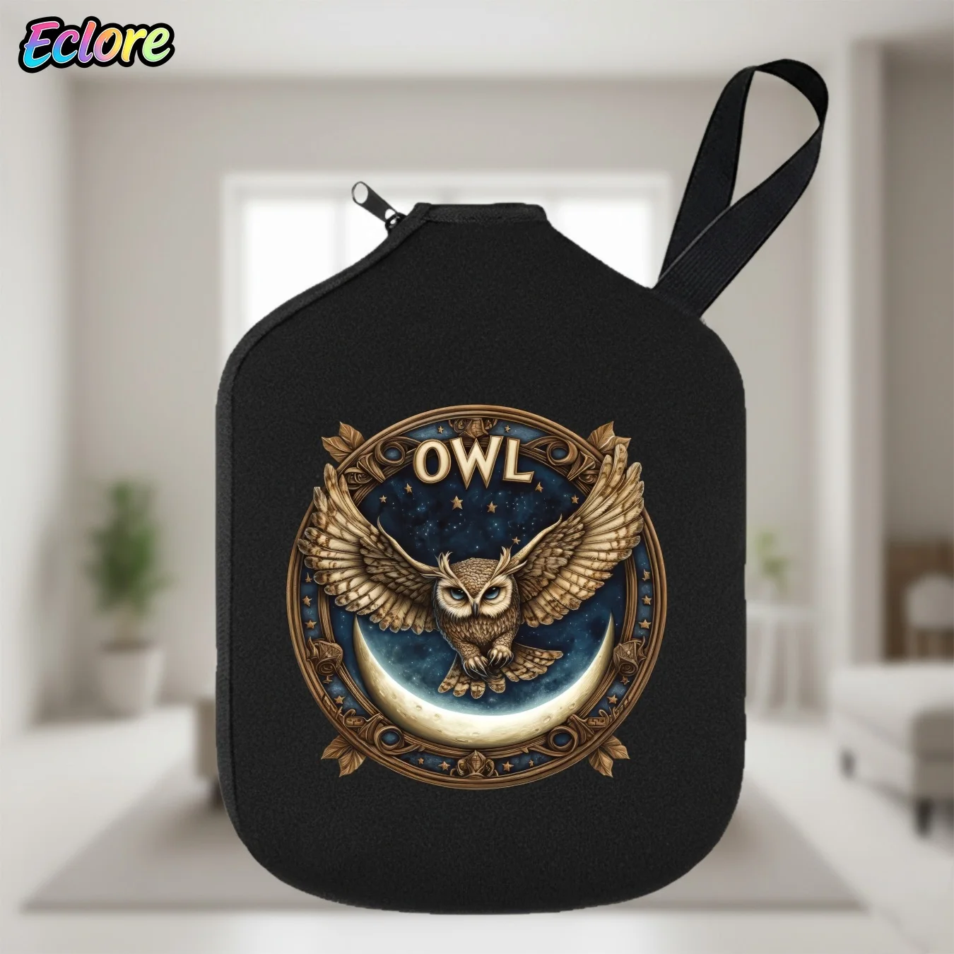 Vintage Owl Magic Starry Night Pickleball Paddle Cover Case Soft Durable Multi-Racket Protector for Sports Game Party Players