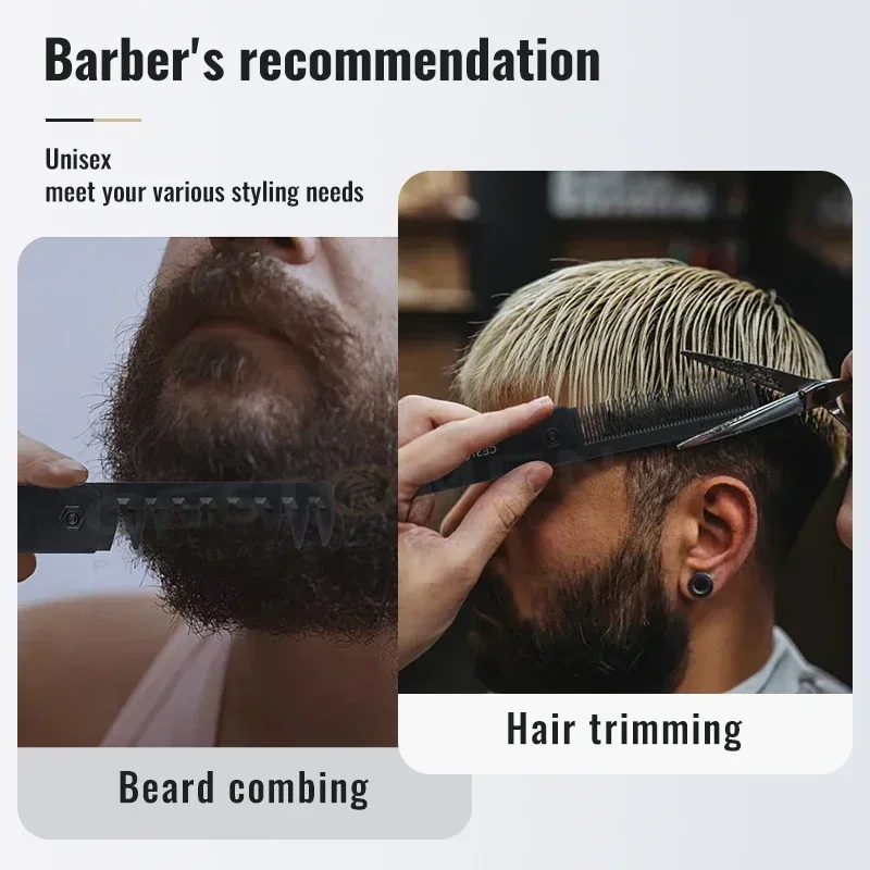 NEW 2 in 1 Multifuncional Portable Plastic Folding Pocket Combs Men's Oil Head Comb Beard Combing Barber Salon Wide Tooth Comb