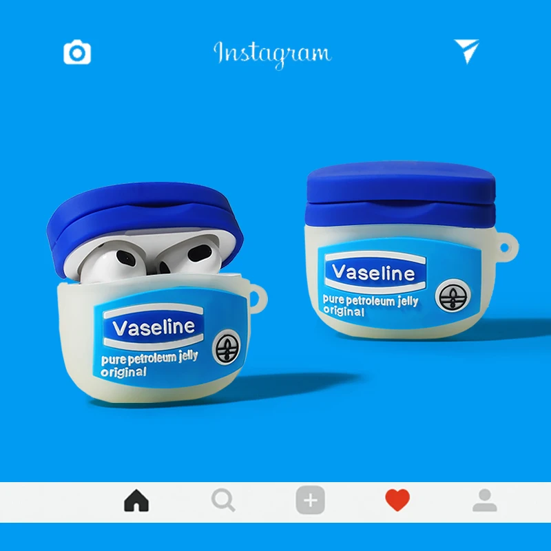 Für AirPods 4 3 2 1 Pro Pro 2 Kopfhörer Fall 3D Kreative vaseline Fall Silikon Schutzhülle Kopfhörer Box Mit Anhänger Abdeckung ﻿