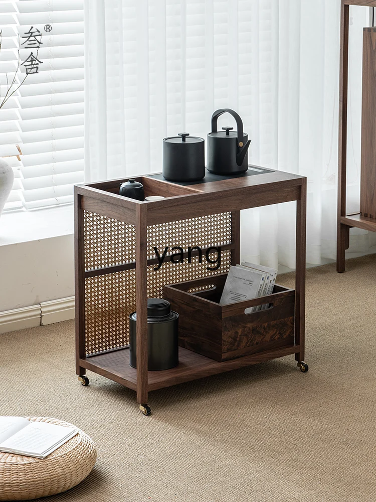 LH chariot à thé Mobile chariot en bois massif moderne Simple petite Table à thé armoire latérale