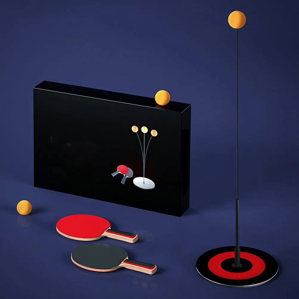 

1Set Premium Table Tennis Trainer Kit Elastic Shaft 1.1m Adjustable Ping Pong Training Equipment for Adults Kids All Skill