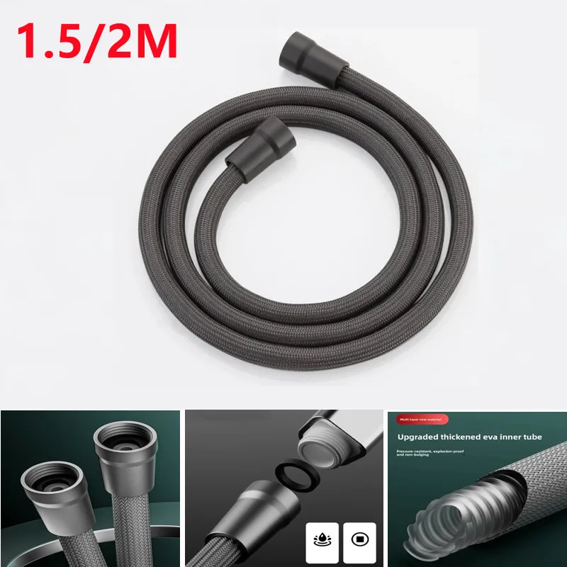 

Универсальный водопроводный шланг для ванной комнаты, нейлоновый плетеный шланг для душа, соединительная трубка для горячей и холодной воды, взрывозащищенная.