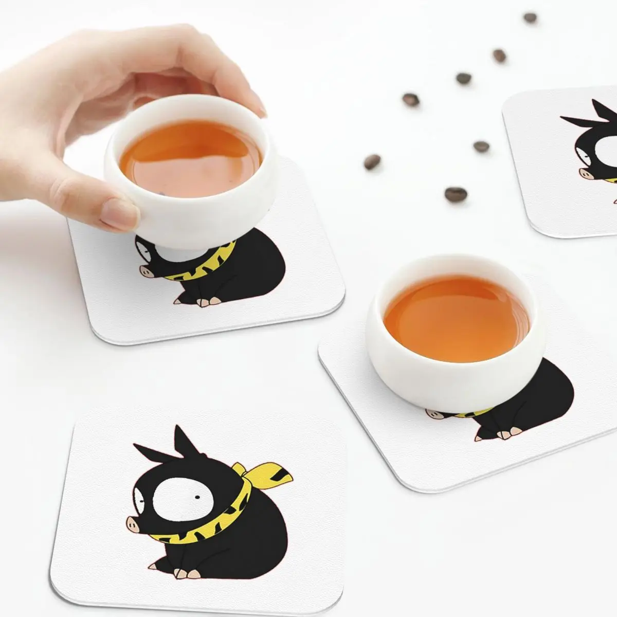 

Подставки P Chan Ranma, кухонные салфетки, нескользящие изоляционные коврики для чашек, кофейных ковриков для декора, домашняя посуда, подушечки, набор из 4 шт.