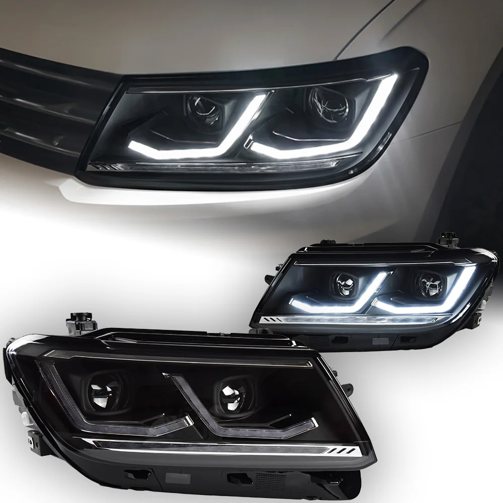 AKD Car Lights for VW Tiguan LED Headlight Projector Lens 2017-2020 Dynamic Signal DRL Head Lamp Automotive Accessories