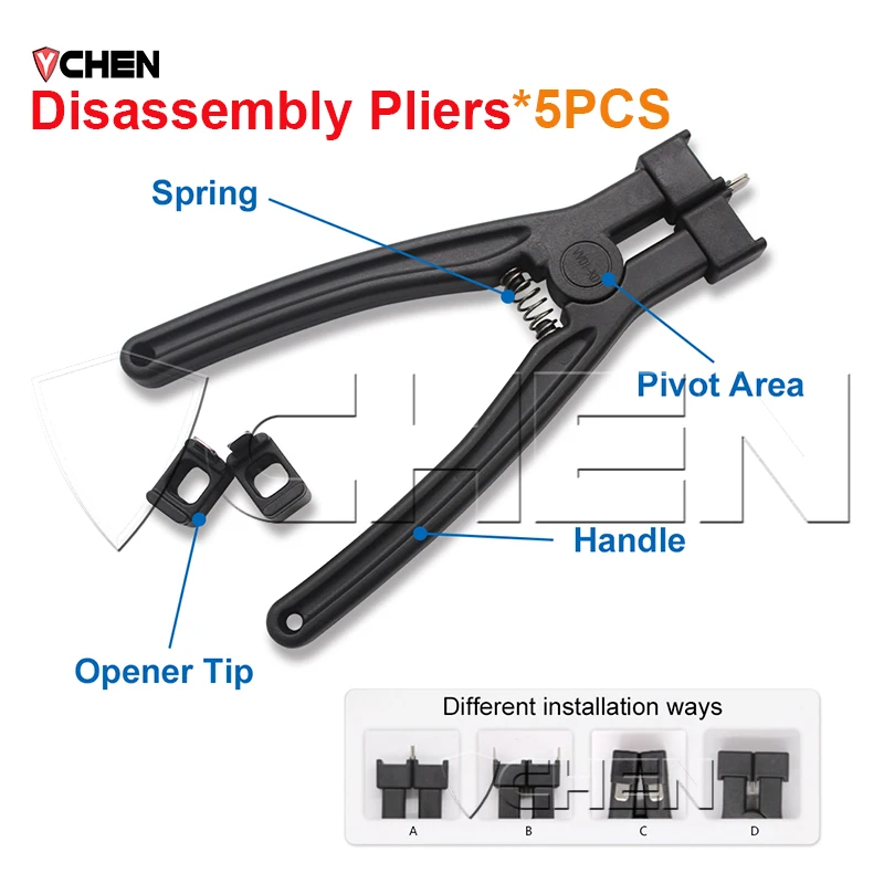 5PCS Open Flip Remote Shell Case Tool Car Key Fob Disassembly Pliers Repair Kit For KEYDIY For Xhorse VVDI Practical Locksmith