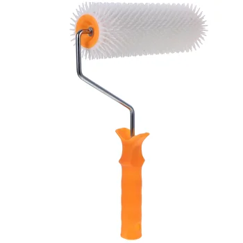 1 Pc Durable Self Leveling Screed Spiked Roller Spiked Screed Flooring Roller Cement Floor Nail Roller Brush