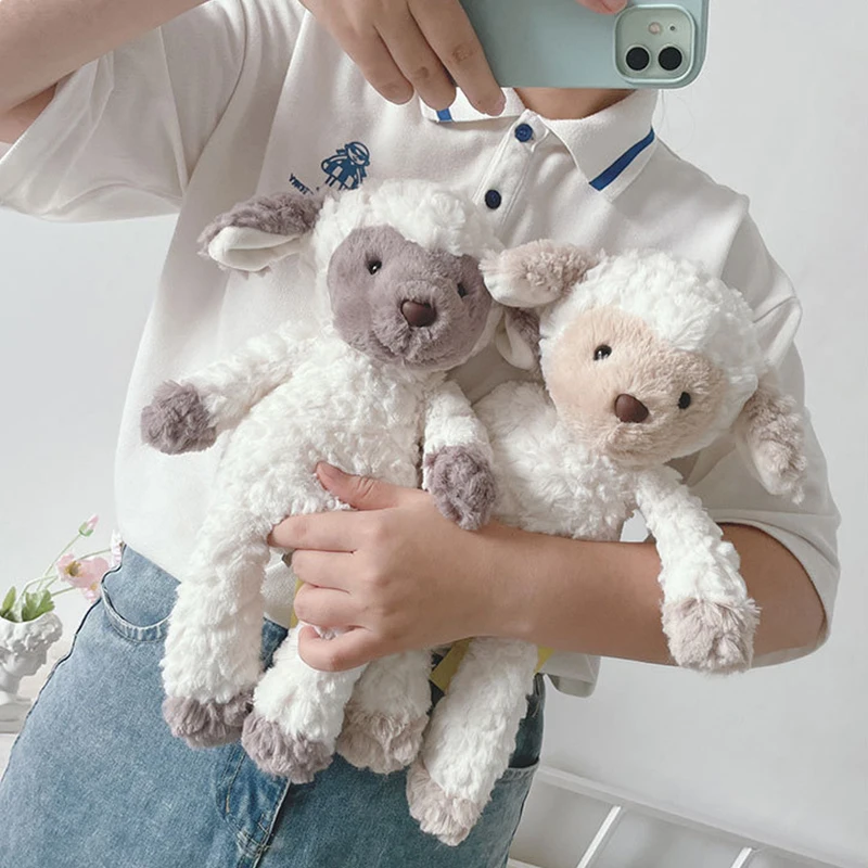 Soft Fluffy Sheep Toys Animal Stuffed & Plush Dolls 35cm Cuddly Lamb for Kids Children Gifts Appease Toys