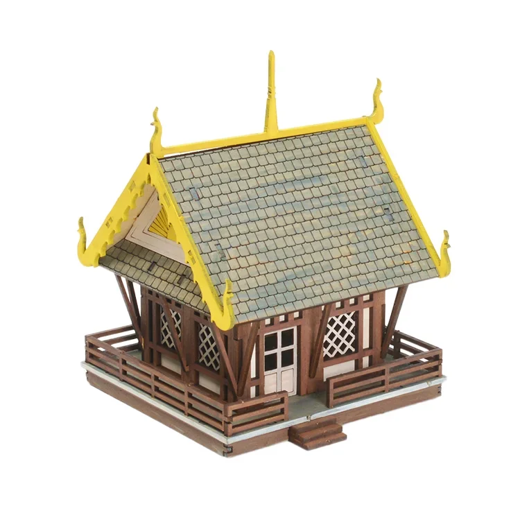 Southeast Asian Temple Architecture Assembly Model 1/72 Building Block Simulation Scene Decoration DIY Handmade