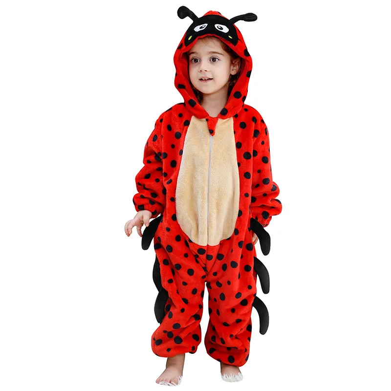 New Skin-Friendly Comfortable Kids' Onesie Cute and Playful Halloween Costume Christmas Onesie for Boys and Girls Flannel Romper