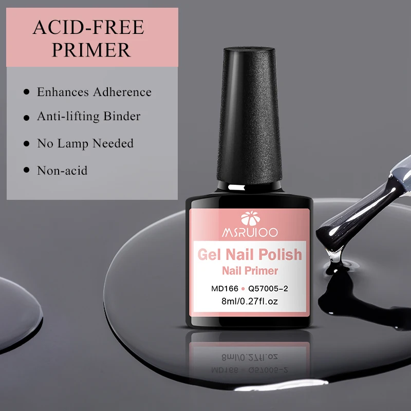 MSRUIOO 8ml Nail Primer Nail Prep Uitdrogen Base Top Coat Gel Nagellak Geen behoefte aan UV LED Lamp Nail Art vernis Manicure