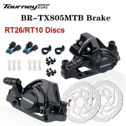 TOURNEY TX BR-TX805 Mechanical Disc Brake Calipers Resin Pads TX805 Caliper G3 HS1 RT26 RT10 160MM Rotor MTB Disc Brake Caliper