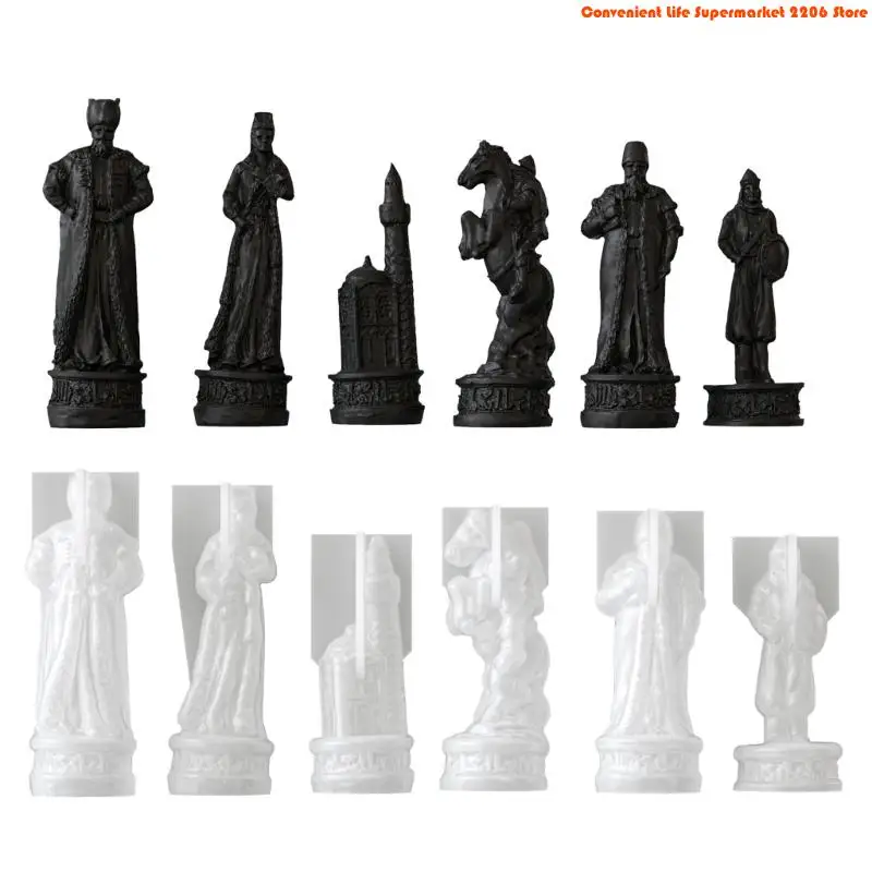 E06E Epoxy Craft Mold with Chess Theme for Display and Gift Projects