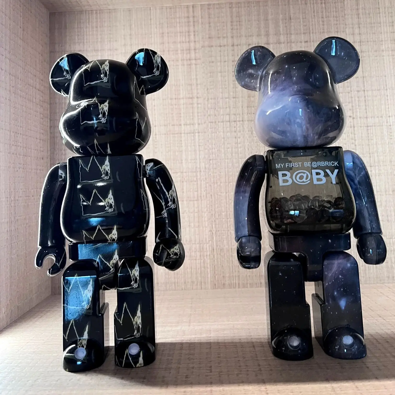 

Bearbrick 400% Crown Mars Earth Moon Graffiti Style 28 cm height 11 inches home desktop collection ornaments Decorative dolls