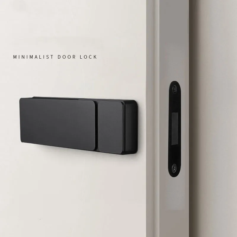 Cobre Puro Interior Door Lock Todo o Cobre Handle Quarto Sucção Magnética Quiet Silent Minimalista