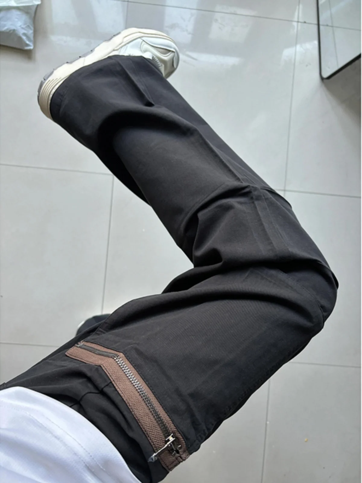 American Retro Men's Pants with Large Pockets Summer 2024 New Style High Waist Straight Leg Workwear Casual Trousers