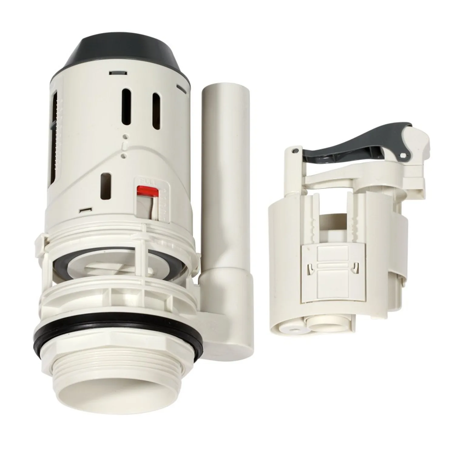 

Dual Toilet Flush Valve Two-Piece Design Replacement Kit Push Button Compatible with American Standard