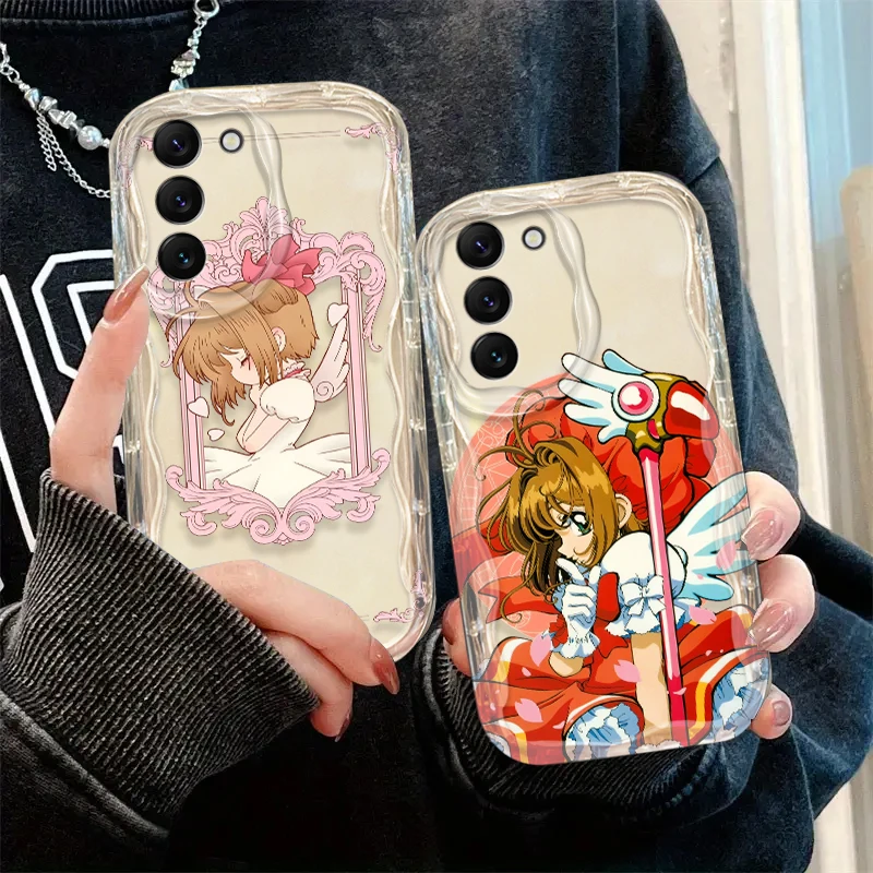 Anime Cardcaptor Sakura Cover For S21 S23 S24 Ultra Plus FE A55 A35 A25 A05S A54 A53 A52 A33 A32 Wave Oil Phone Case