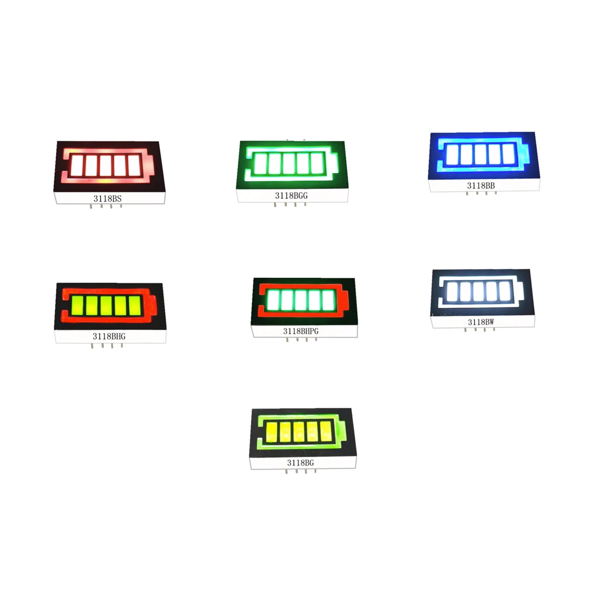 Indicateur de niveau de batterie à LED multicolore, graphique à barre, affichage de puissance, technologie rouge, jaune, vert, bleu, lumière 5V, 10 segments