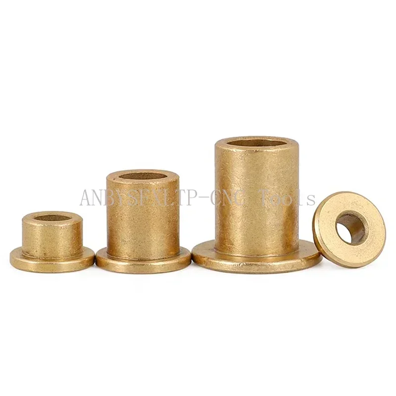 3-5Pc ID 1 1.5 2 3 4 5mm Powder Metallurgy Oil Copper Bushing Guide Sleeve With Stepped Flange Flanging Self-Lubricating Bearing