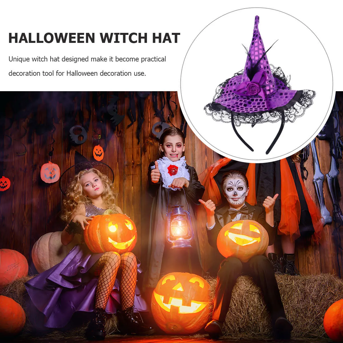 قبعة الساحرة أغطية الرأس لامعة الترتر هالوين زي ملحق للبالغين حفلة تنكرية تأثيري ديكور #5