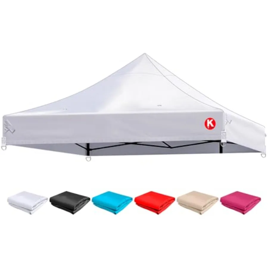 

10x10 Canopy Replacement Top - Heavy-Duty 600D Oxford Fabric with 8 Drainage Holes, Waterproof and 99% UV Resistant Tent Cover