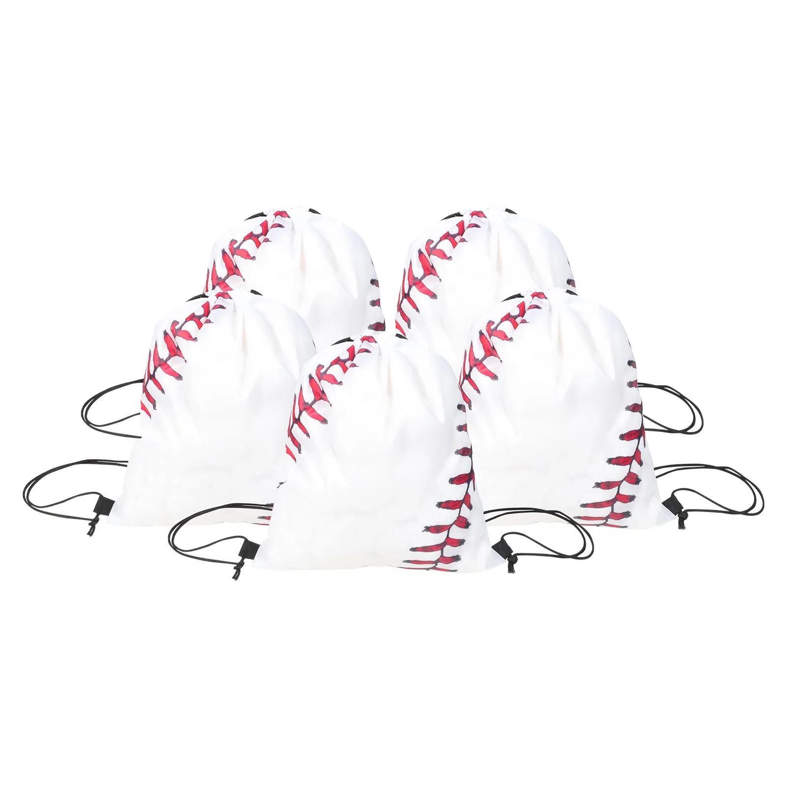 5pcs Ball Storage Bags with Drawstring – Sports Snack & Party Organizer for Football, Baseball