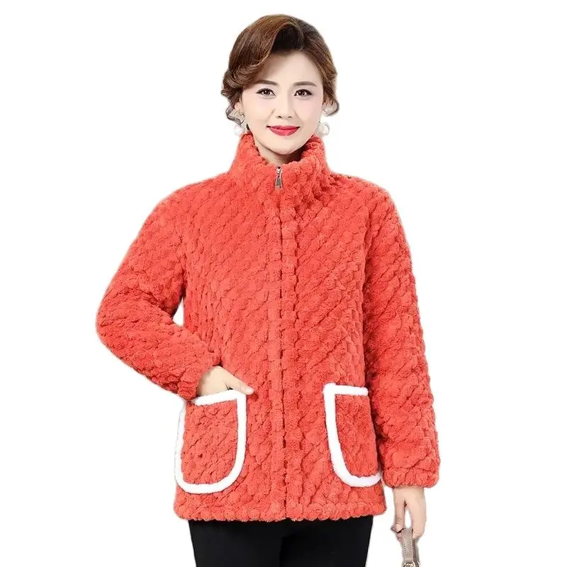 

Бархатная утепленная верхняя одежда, зимняя куртка для мам с хлопковой подкладкой, женское Модное теплое пальто, пальто для женщин среднего возраста