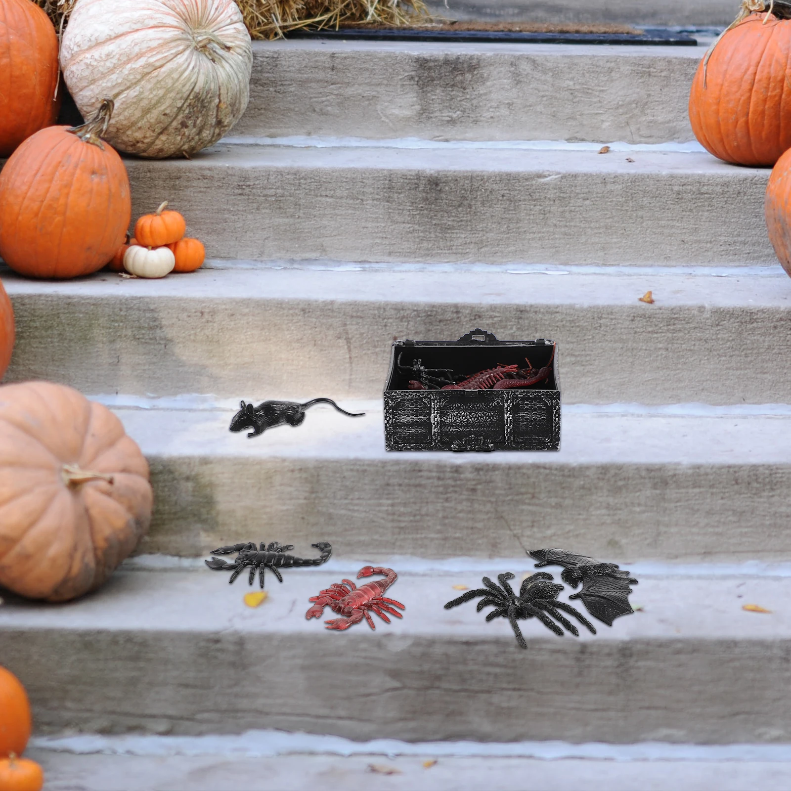 

1 set Scary Spider Centipede Realistic Toys Halloween Trick Prank Scorpion Party Props Haunted House Decorations