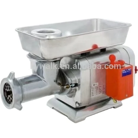 MH-437 Stainless Steel Electric Meat Grinder: Dual Voltage, Ideal for Sausage Making