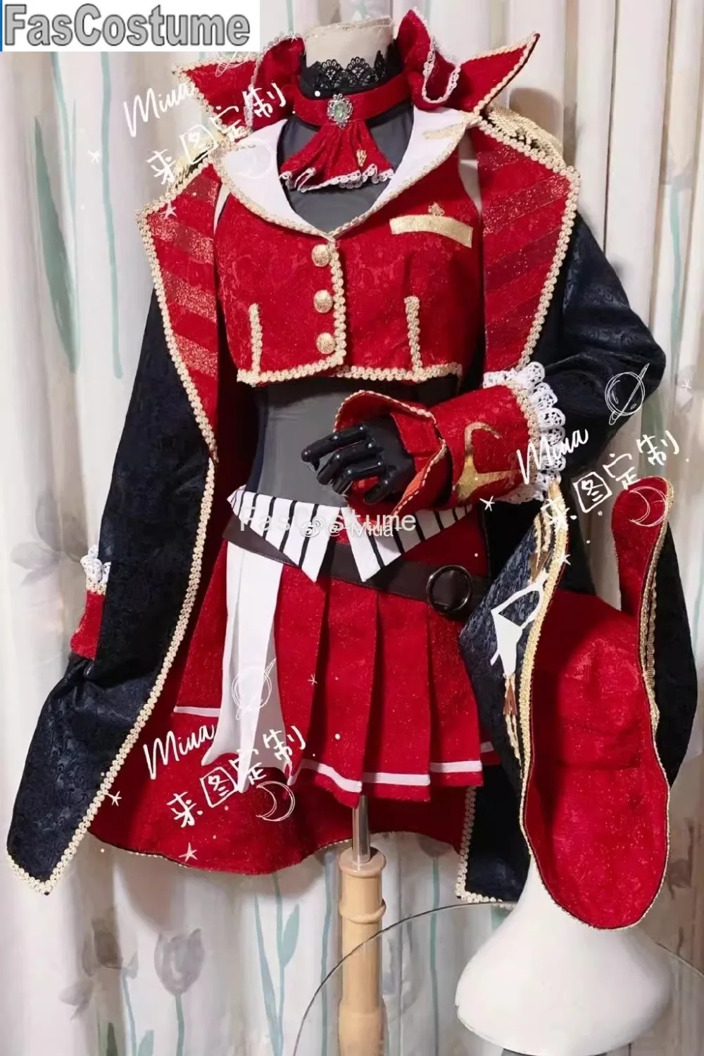 

[Customized] Anime V Hololive Houshou Marine Captain Game Suit Elegant Cosplay Costume Halloween Party Outfit