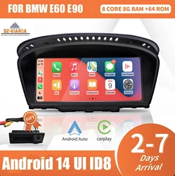 Reproductor Multimedia Inalámbrico para coche, dispositivo con Android 14, Apple, CarPlay, CCC, CIC, 4G, para BMW serie 5, 3, E60, E61, E62, E63, E90, E91, E92, E93